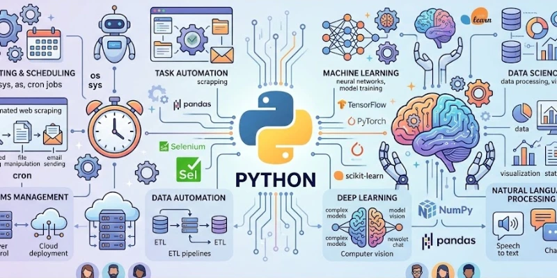 How does Python manage memory?